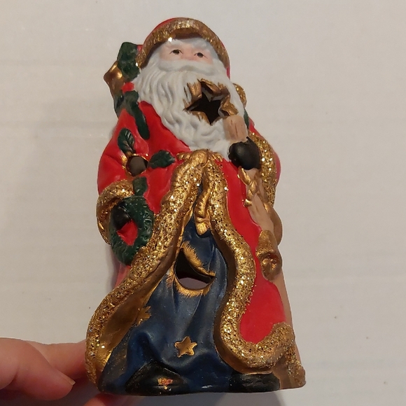 Gift Collection Other - Santa Claus Holiday Ornament with Gold Accents